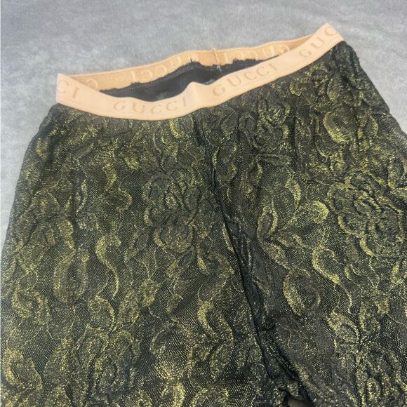 Gucci Floral Metallic Lace Tights Small - Picture 4 of 10